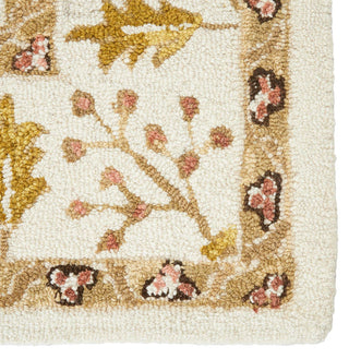 Jaipur Living Cardamom Ahava COM01 Ivory/Gold Area Rug - Close Up