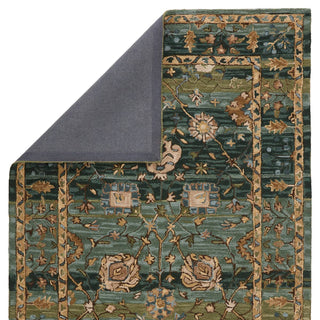 Jaipur Living Cardamom Ahava COM03 Green/Blue Area Rug - Folded Corner