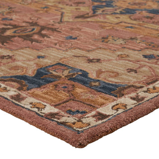 Jaipur Living Cardamom Cressida COM06 Dark Pink/Blue Area Rug - Corner