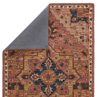 Jaipur Living Cardamom Cressida COM06 Dark Pink/Blue Area Rug - Folded Corner