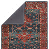 Jaipur Living Cardamom Cinnabar COM07 Red/Blue Area Rug - Folded Corner