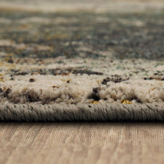 Karastan Elements Cave Creek Denim Area Rug Binding Close Up