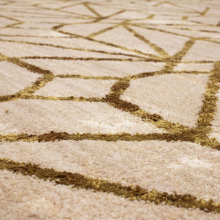 Karastan Artisan Celeste Brushed Gold Area Rug by Scott Living Close Up 