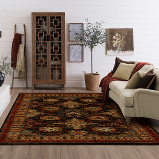 Karastan Spice Market Charlemont Charcoal rug Featured in living room