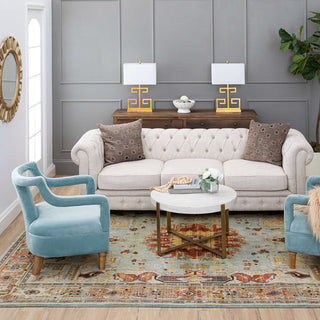 Karastan Pandora Covetous Blue Area Rug Room Scene Featured 