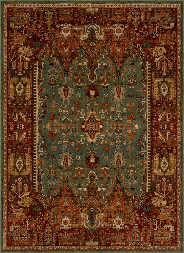 Karastan Spice Market Dalgliesh Aquamarine Area Rug Main Image 8'x11' Size 