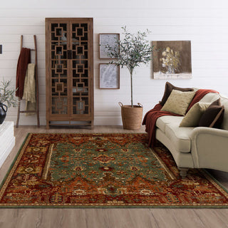 Karastan Spice Market Dalgliesh Aquamarine Area Rug Room Scene Featured 