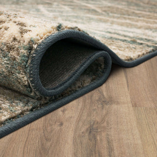 Karastan Touchstone Debonair Jadeite by Virginia Langley Area Rug Curled