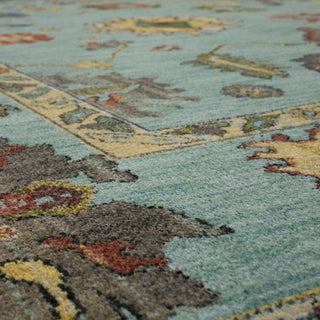 Karastan Pandora Desire Blue Area Rug Close Up 