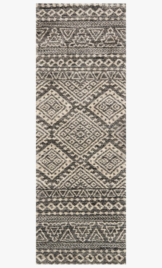 Loloi Emory EB-08 Graphite / Ivory Area Rug 2'5''x 7'7'' Runner