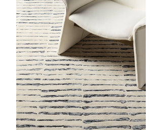 Jaipur Living Etho Saville ENK13 White/Black Area Rug by Nikki Chu Close Up Room Scene Image