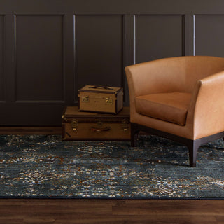 Karastan Elements Eastmont Denim Area Rug Room Scene Featured