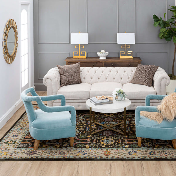 Karastan Pandora Enmity Charcoal Area Rug Room Scene Featured 
