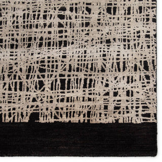 Jaipur Living Free Verse Light by Kavi Kuros Cinco FLK01 Black/Beige Area Rug - Close Up