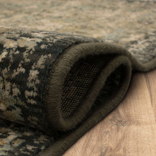 Karastan Titanium Floret Ivory Area Rug by Patina Vie Curled