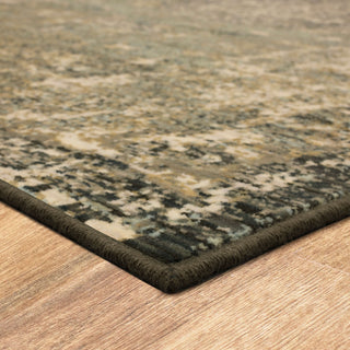 Karastan Titanium Floret Ivory Area Rug by Patina Vie Corner 
