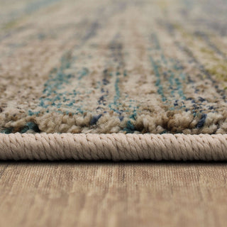 Karastan Elements Fowler Lagoon Area Rug Binding Close Up