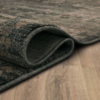 Karastan Echo Grasole Denim Area Rug Rolled Over