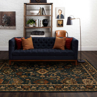 Karastan Spice Market Hackett Sapphire Area Rug Room Scene 3 