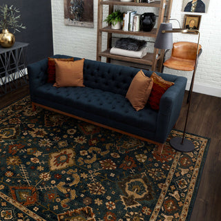 Karastan Spice Market Hackett Sapphire Area Rug Room Scene 4 