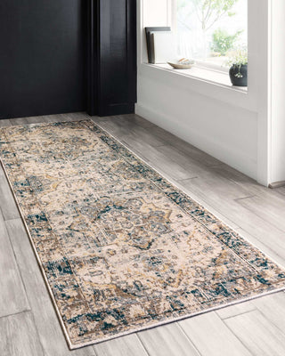 Loloi II Isadora ISA-02 Oatmeal/Bark Area Rug Room Scene 2