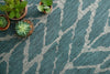 Loloi Isle IE-02 Teal / Grey Area Rug Close Up
