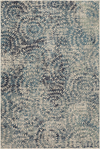 Karastan Expressions Imprinted Blooms Aqua Area Rug by Scott Living Main Image