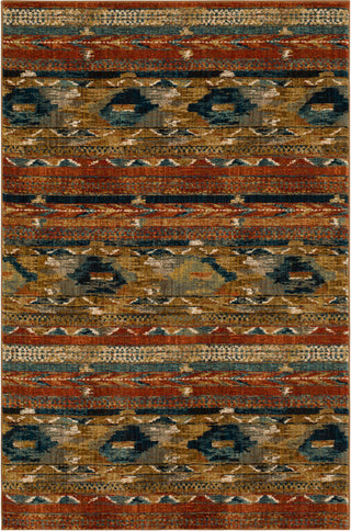 Karastan Spice Market Infused Aquamarine Area Rug Main Image 5'3"x7'10" Size 