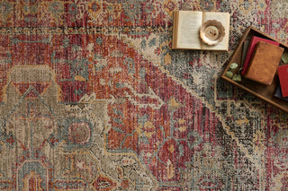 Loloi Javari JV-08 Berry/Sunrise Area Rug Room Scene 2