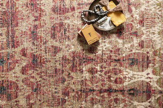 Loloi Javari JV-10 Drizzle/Berry Area Rug Close Up Featured
