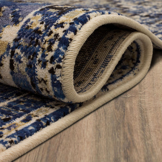 Karastan Tempest Perception Cobalt Area Rug Rolled 