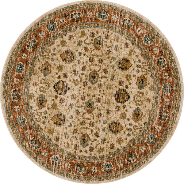 Karastan Spice Market Koyna Cream Area Rug 8'Round 