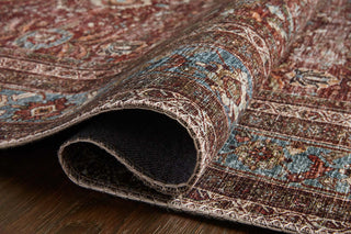 Loloi II Layla LAY-01 Brick/Blue Area Rug Rolled