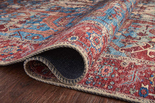 Loloi II Loren LQ-10 Blue/Red Area Rug Rolled