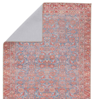 Jaipur Living Medea Kybele MDE03 Blue/Red Area Rug - Folded Corner