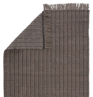 Jaipur Living Morning Mantra Poise MMR03 Gray/Black Area Rug - Folded Corner