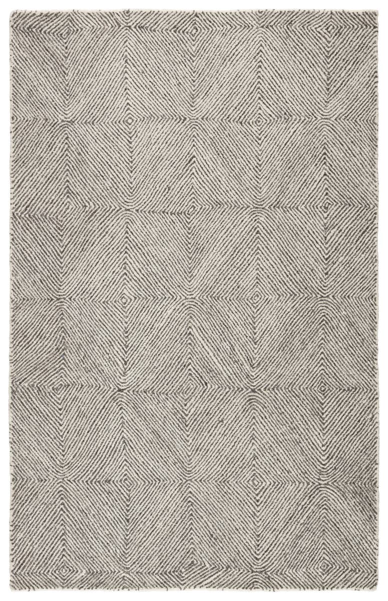 Jaipur Living Traditions Made Modern Exhibition MMT19 White/Dark Gray Area Rug by Museum Ifa - Top Down