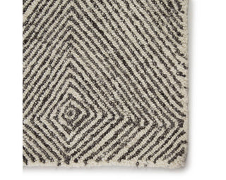 Jaipur Living Traditions Made Modern Exhibition MMT19 White/Dark Gray Area Rug by Museum Ifa - Close Up