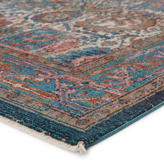 Jaipur Living Myriad Romilly MYD12 Teal/Rust Area Rug - Corner