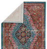 Jaipur Living Myriad Marielle MYD15 Rust/Teal Area Rug - Folded Corner