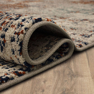 Karastan Meraki Apex Ginger Area Rug Curled