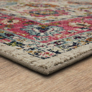 Karastan Meraki Mirage Fuchsia Area Rug Corner Close Up