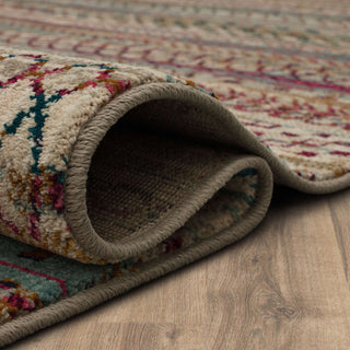 Karastan Meraki Wayward Multi Area Rug Curled