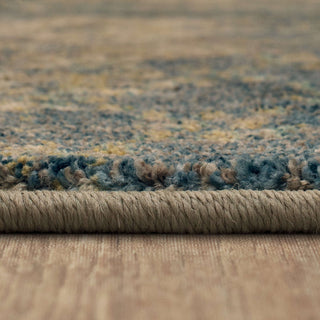 Karastan Intrigue Mesmerize Aqua Area Rug Binding