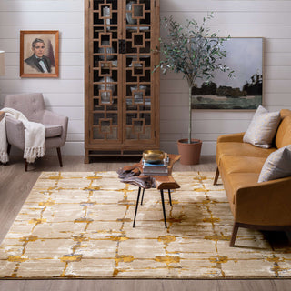 Karastan Artisan Mirage Brushed Gold Area Rug by Scott Living