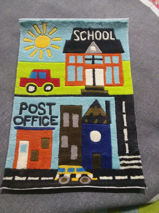 Lil Mo Whimsy LMJ12 Town Area Rug 2 x 3 size