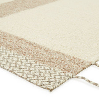 Jaipur Living Nazca Calva NAZ01 Cream/Light Tan Area Rug Corner Image