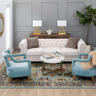 Karastan Pandora Obsession Blue Area Rug Room Scene Featured 