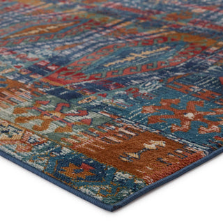 Jaipur Living Prisma Miron PSA04 Blue/Red Area Rug - Corner