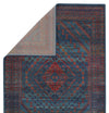 Jaipur Living Prisma Selah PSA05 Blue/Red Area Rug - Folded Corner
